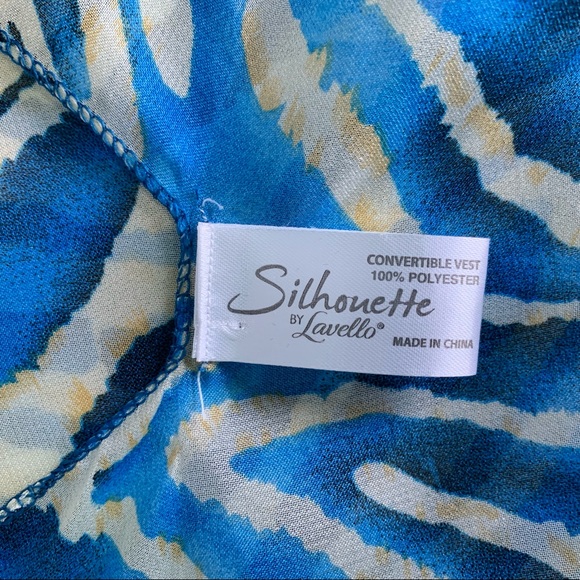 Silhouette by Lavello blue animal print kimono - Picture 5 of 6